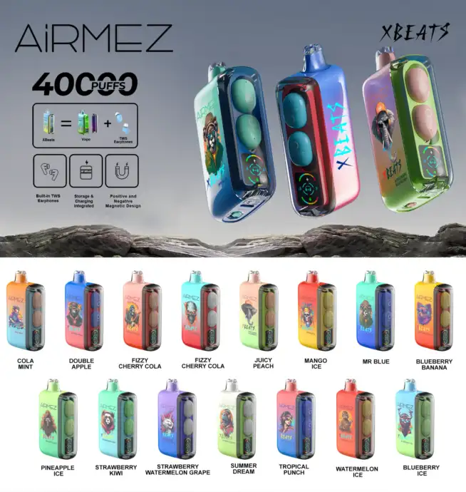 Airmez xbeats 40000 puffs Cigarette électronique rechargeable longue durée