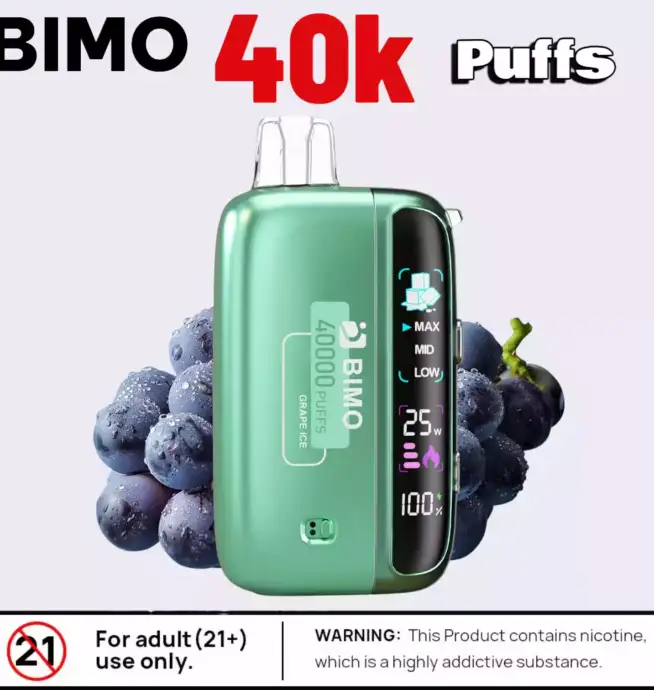 BIMO 40k Puffs Disposable Vape 40000 Puffs Mesh Coil & Flavors