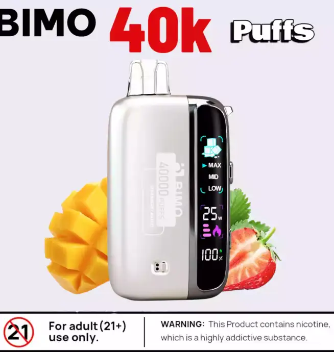 BIMO 40k Puffs Disposable Vape 40000 Puffs Mesh Coil & Flavors