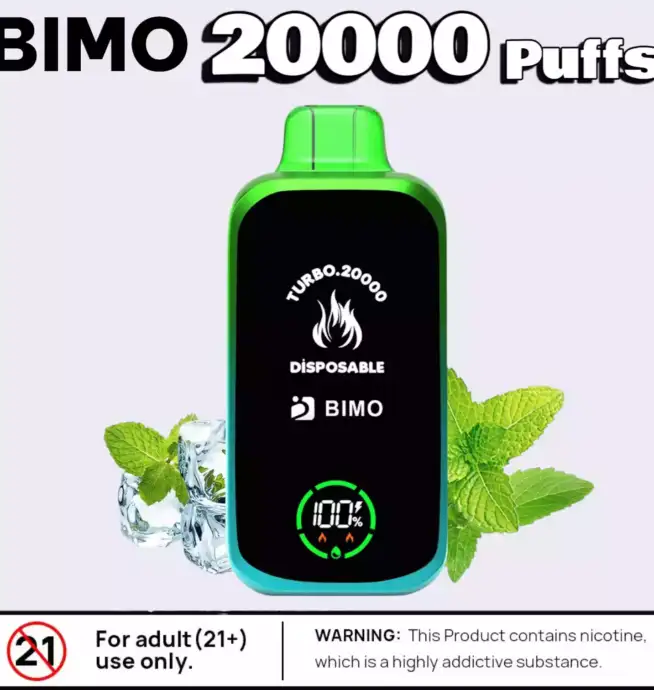 BIMO TURBO 20000 PUFFS 20000 Züge Dual Mesh Coil & Geschmack