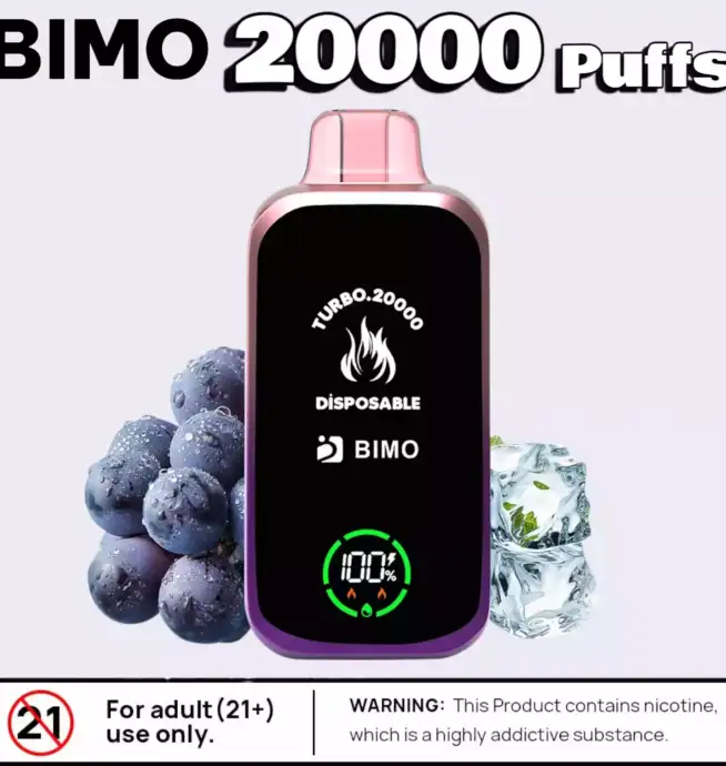 BIMO TURBO 20000 PUFFS 20000 Züge Dual Mesh Coil & Geschmack