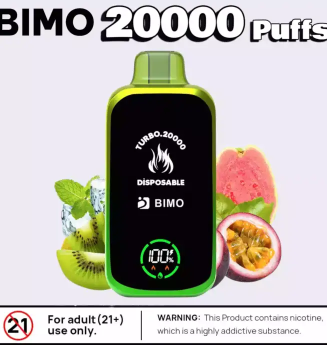 BIMO TURBO 20000 PUFFS 20000 Züge Dual Mesh Coil & Geschmack