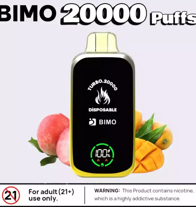BIMO TURBO 20000 PUFFS 20000 Züge Dual Mesh Coil & Geschmack