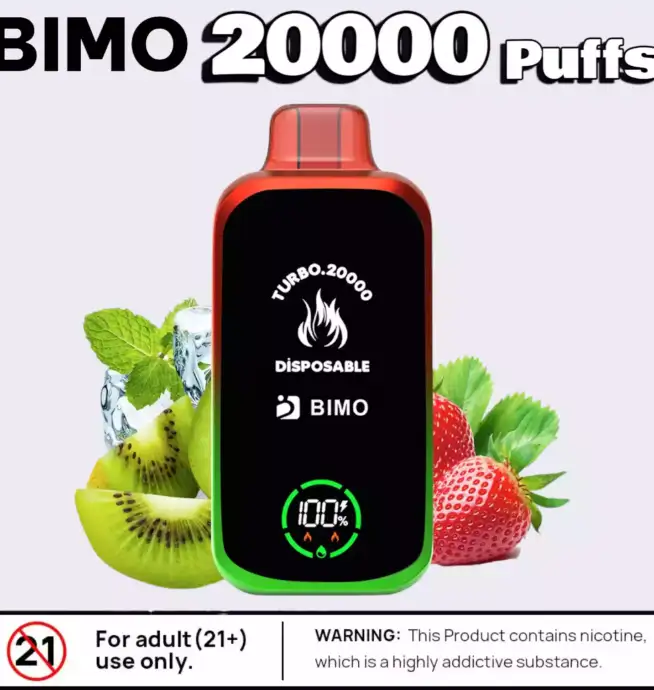 BIMO TURBO 20000 PUFFS 20000 Züge Dual Mesh Coil & Geschmack