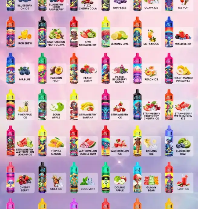JNR Alien 10000 Puffs Long-lasting Rechargeable Vape with 50 Flavors