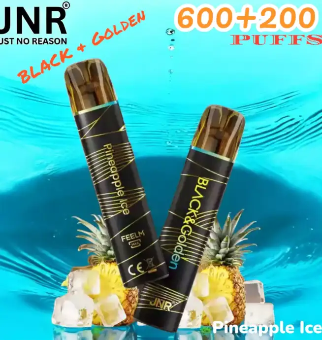 JNR BLACK & Golden 600+200 PUFF Wiederaufladbarer Einweg-Vape mit Stil