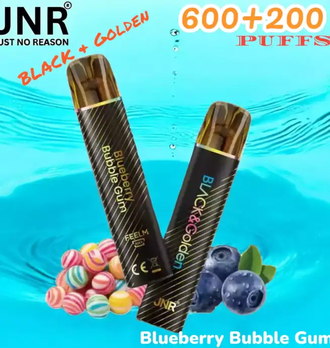 JNR BLACK & Golden 600+200 PUFF Wiederaufladbarer Einweg-Vape mit Stil