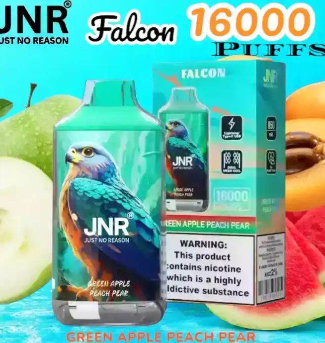 JNR Falcon 16000 Puffs Langanhaltender Genuss mit einstellbarem Luftstrom