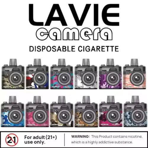 LAVIE Camera 8000 Puffs Lang anhaltendes Dampferlebnis mit 18ml E-Liquid