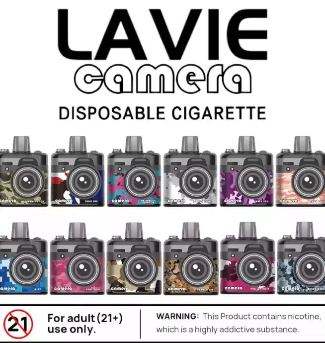 LAVIE Camera 8000 Puffs Lang anhaltendes Dampferlebnis mit 18ml E-Liquid