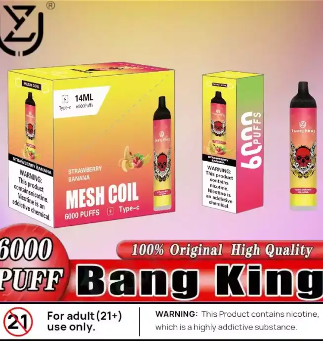 UZY Bang King 6000 Puffs Einweg Vape mit RGB & 1100mAh – Bild 2