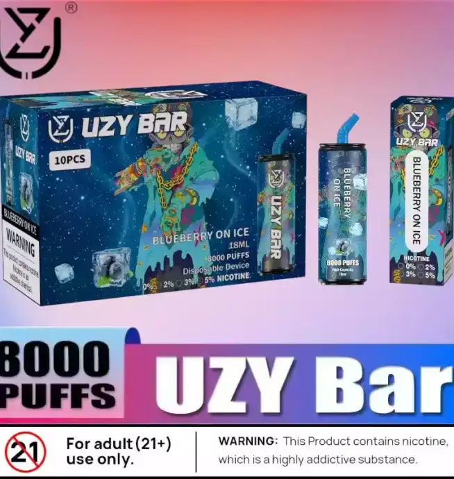 UZY Bar 8000 Puffs Wiederaufladbare Einweg-Vape mit 14ml