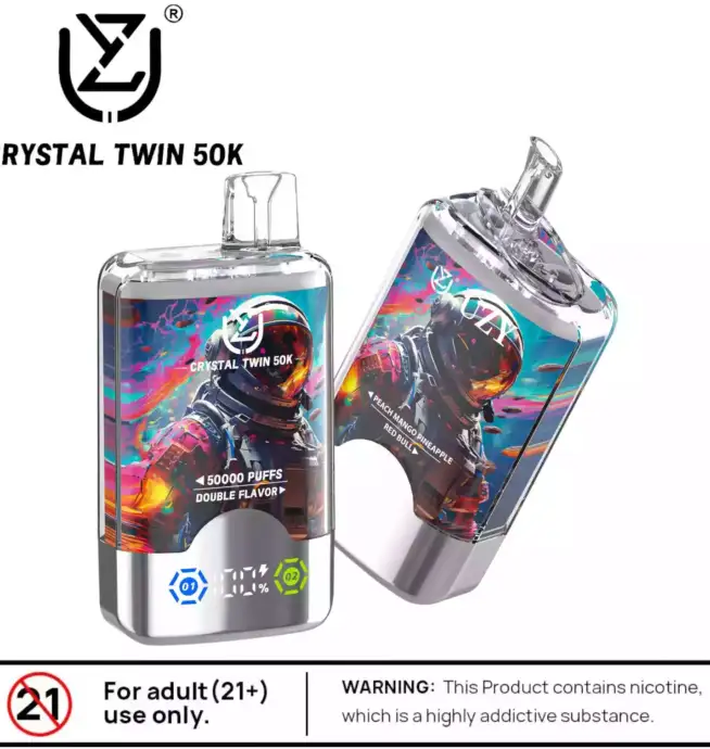 UZY CRYSTAL TWIN 50000 Puffs Doppelflavour & Langlebiger Genuss