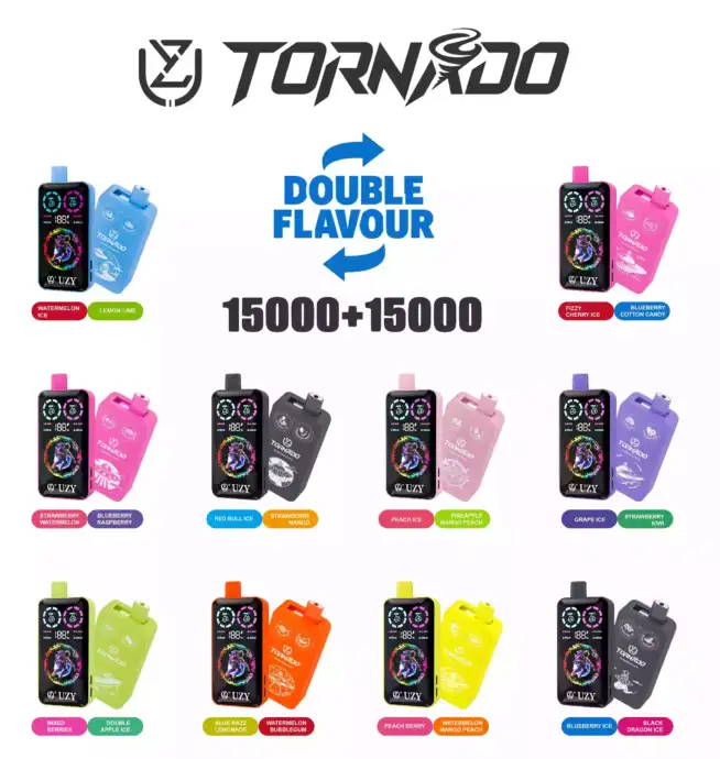 UZY TORNADO 30000 Puffs Double Flavors Lang anhaltender Genuss