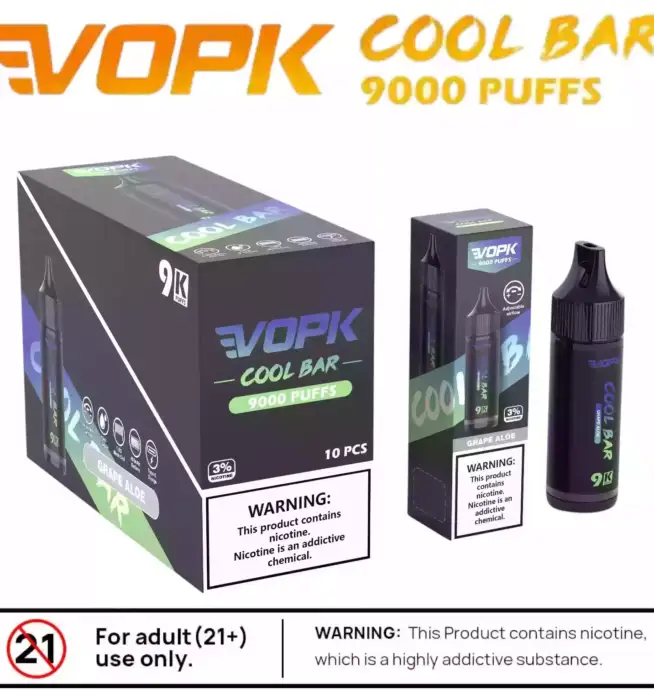 VOPK COOL BAR 9000 Puffs Langlebig Intensiv & Vielseitig
