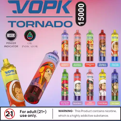VOPK TORNADO 15000 Puffs Langlebige E-Shisha mit Mesh-Coil und 25ml