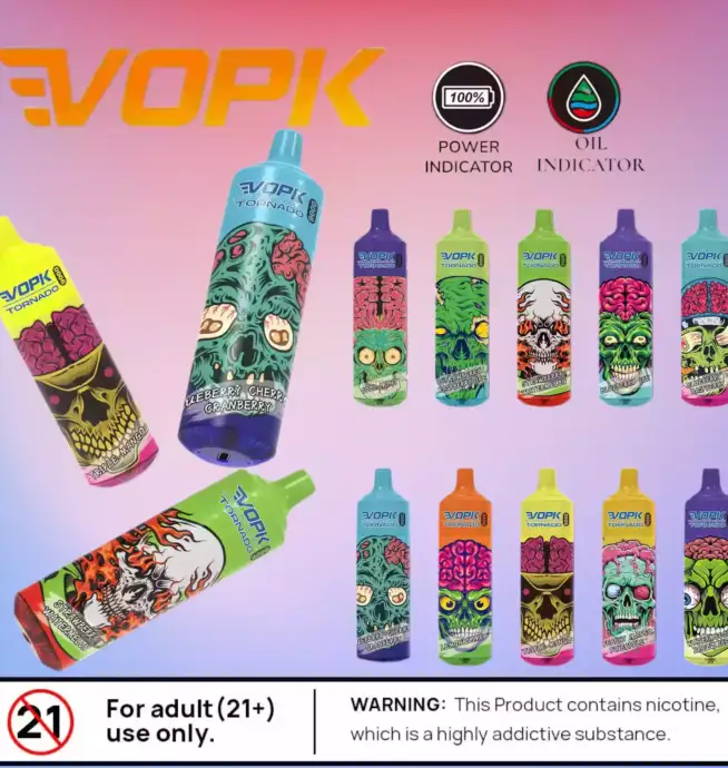 VOPK TORNADO 9000 Puffs Langlebiger Genuss & Intensive Aromen