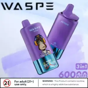 WASPE 3 in 1 60000 Puffs Triple Flavor Long-Lasting Vaping