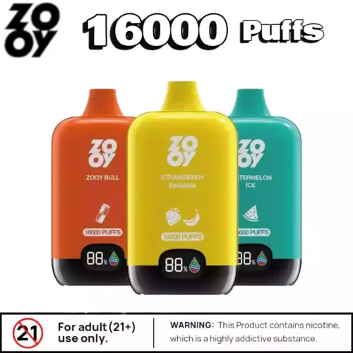 ZOOY RAINBOW 16000 Puffs Langanhaltender Genuss mit Smart-Display und Schnellladung