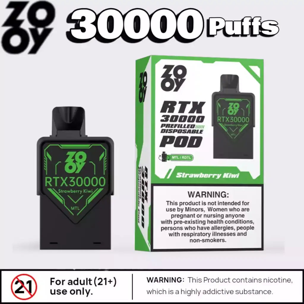 ZOOY RTX 30000 Puffs 30.000 Züge RGB Licht & Anpassbarer Luftstrom
