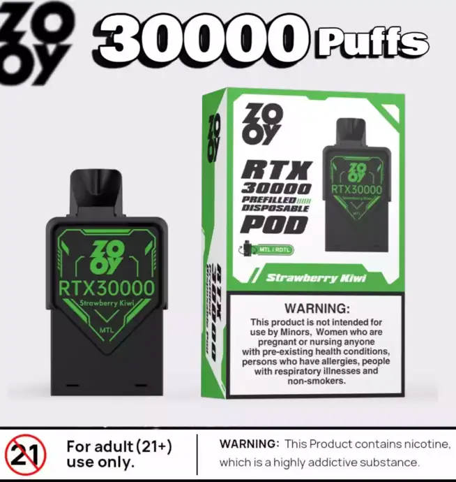 ZOOY RTX 30000 Puffs 30.000 Züge RGB Licht & Anpassbarer Luftstrom
