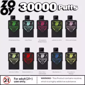 ZOOY RTX 30000 Puffs 30.000 Züge RGB Licht & Anpassbarer Luftstrom