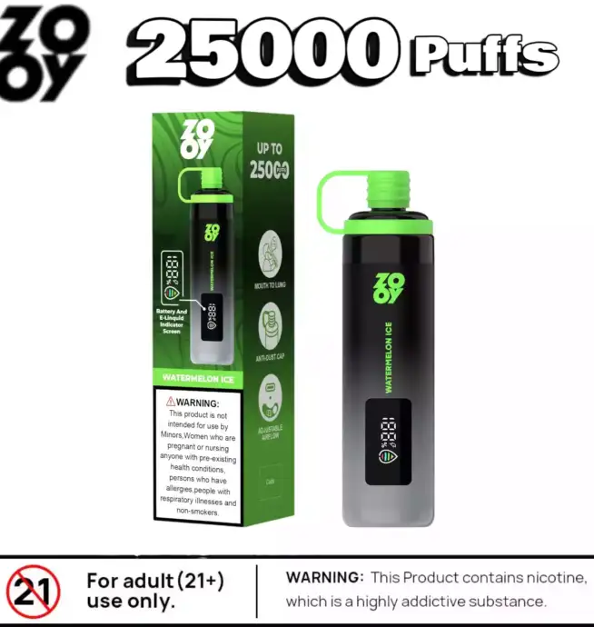 ZOOY SHISHA 25000 Puffs Langanhaltender Dampf mit Smart-Display