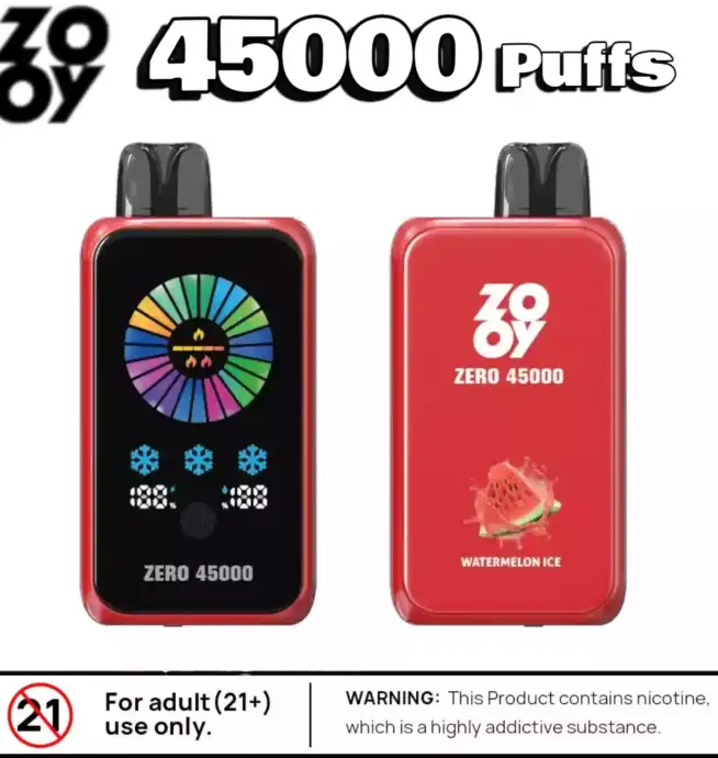 ZOOY ZERO 45000 Puffs Anpassbarer Luftstrom und Touchscreen-Steuerung
