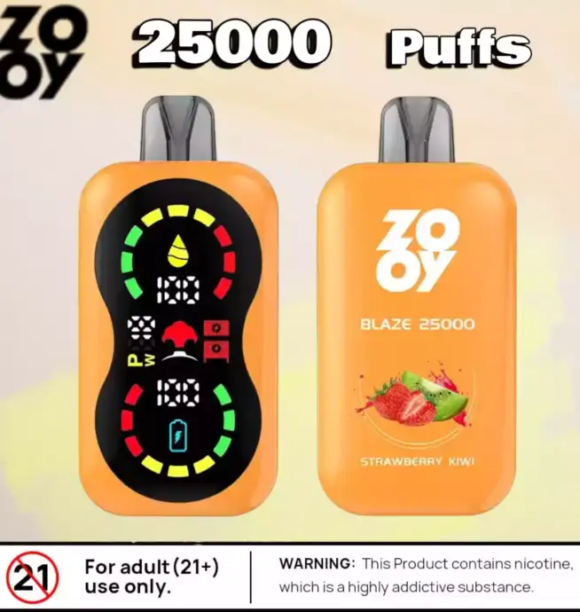 Zooy Blaze 25000 Puffs: Langlebig Doppelte Mesh-Coil & 10 Aromen