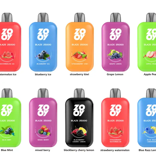 Zooy Blaze 25000 Puffs: Langlebig Doppelte Mesh-Coil & 10 Aromen
