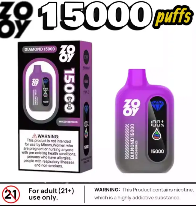 Zooy Diamond 15000 Puffs 25ml Liquid, Mesh-Coil & 10 Aromen
