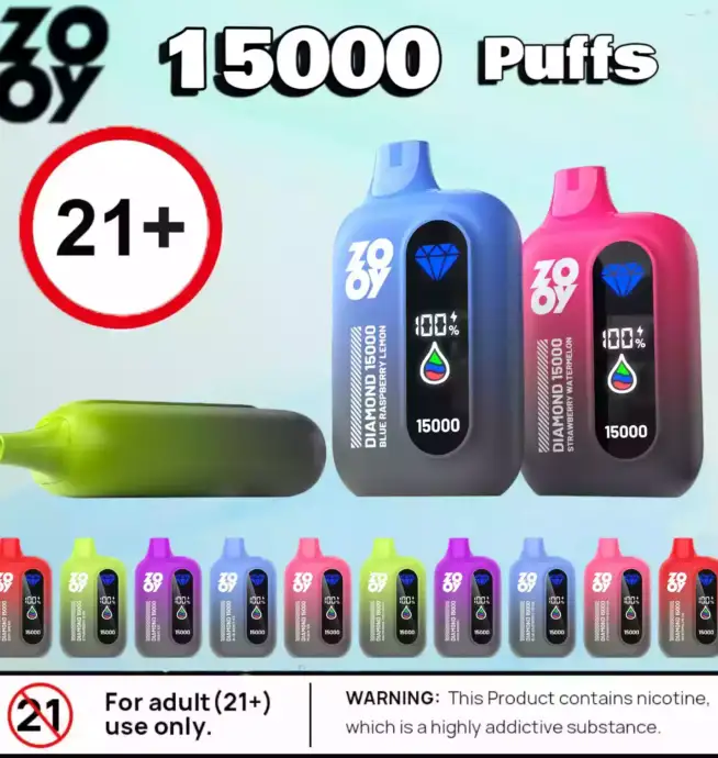 Zooy Diamond 15000 Puffs 25ml Liquid, Mesh-Coil & 10 Aromen