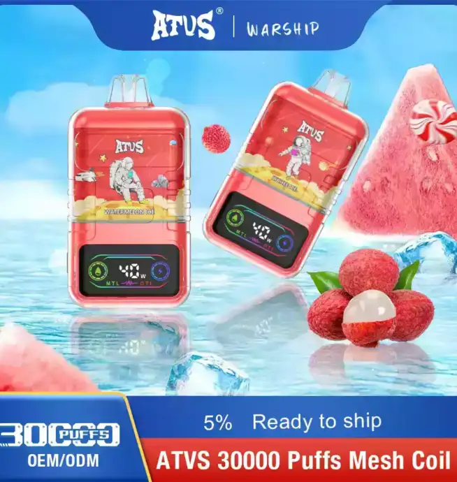 ATVS 30000 Puffs Disposable Vape mit 30000 Zügen und intensiven Aromen