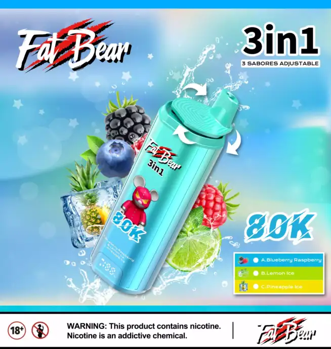 Aivono AIM FATBEAR 80K Puffs Power & Triple Flavor
