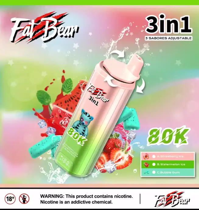 Aivono AIM FATBEAR 80K Puffs Power & Triple Flavor