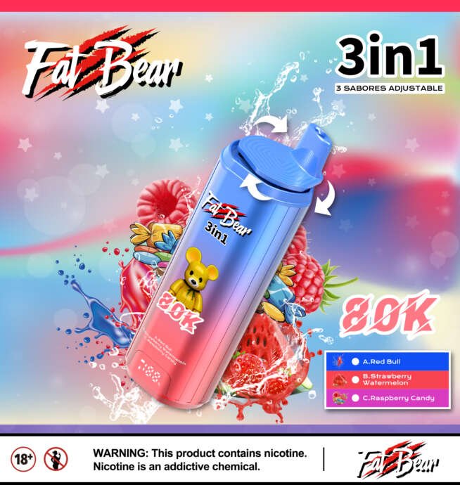 Aivono AIM FATBEAR 80K Puffs Power & Triple Flavor