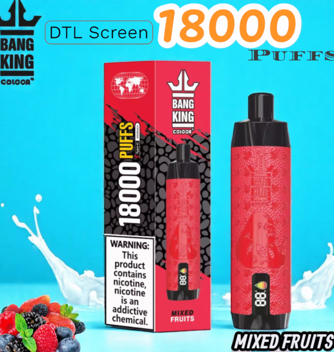 BANG 18000 Puffs DTL Screen Disposable Vape 25 ml & bis 18.000 Züge