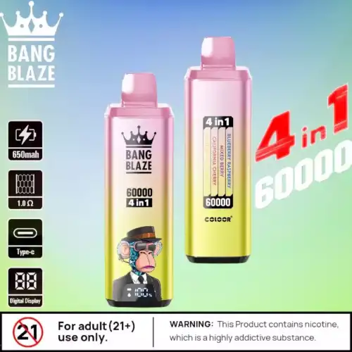 BANG BLAZE 60000 PUFFS DSK050 Langlebige Einweg-E-Zigarette mit 56ml Liquid