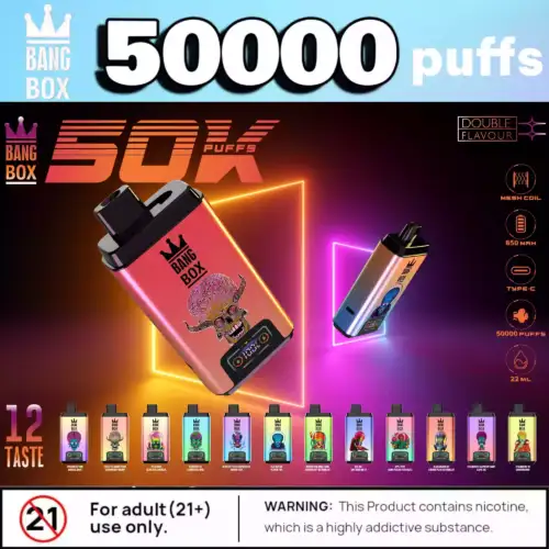 BANG BOX 50000 Puffs Disposable Vape mit Dual Flavor & LED