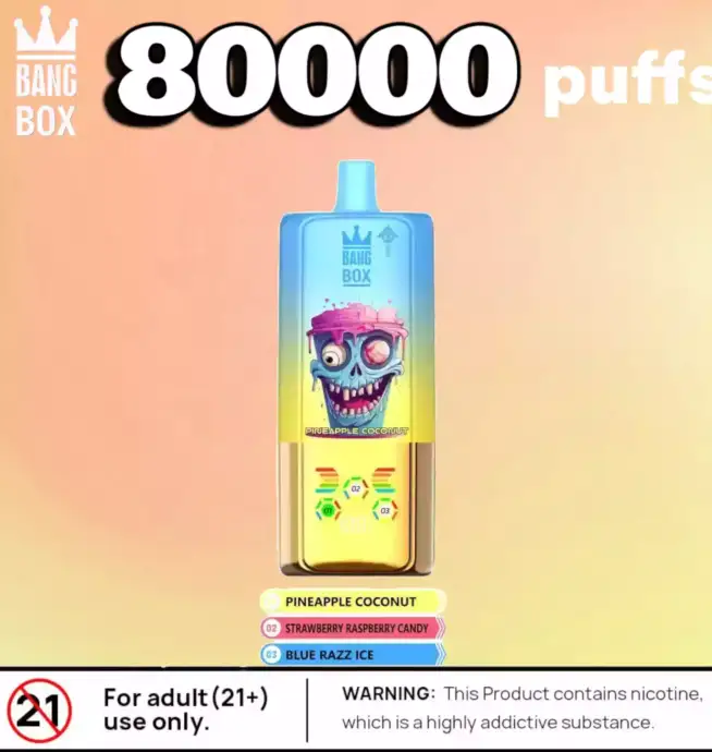 BANG BOX 80000 Puffs Disposable Vape mit 3 Flavors & Display