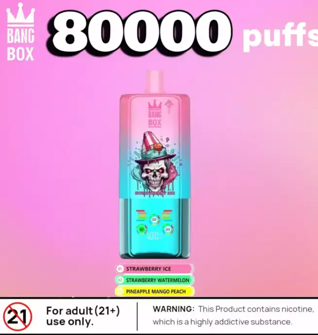 BANG BOX 80000 Puffs Disposable Vape mit 3 Flavors & Display