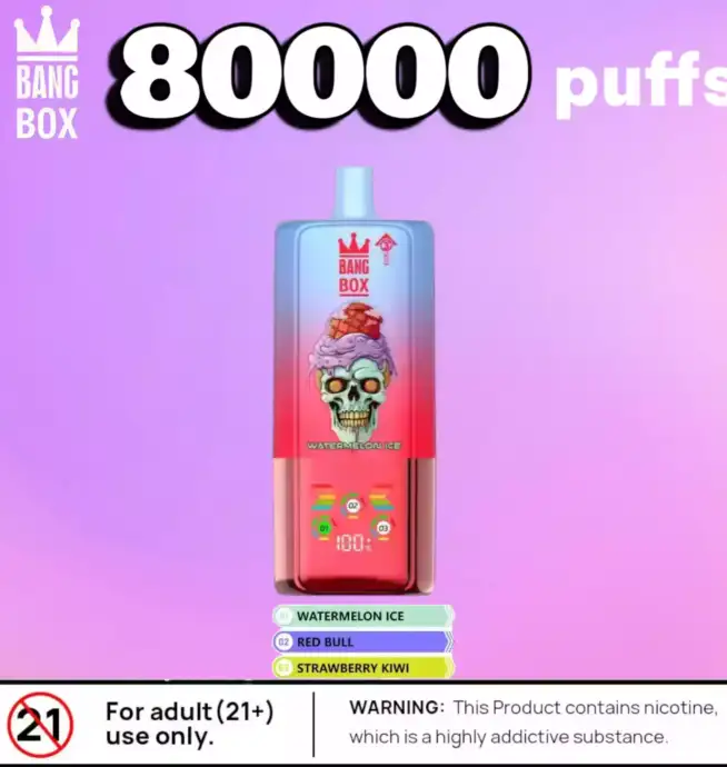 BANG BOX 80000 Puffs Disposable Vape mit 3 Flavors & Display