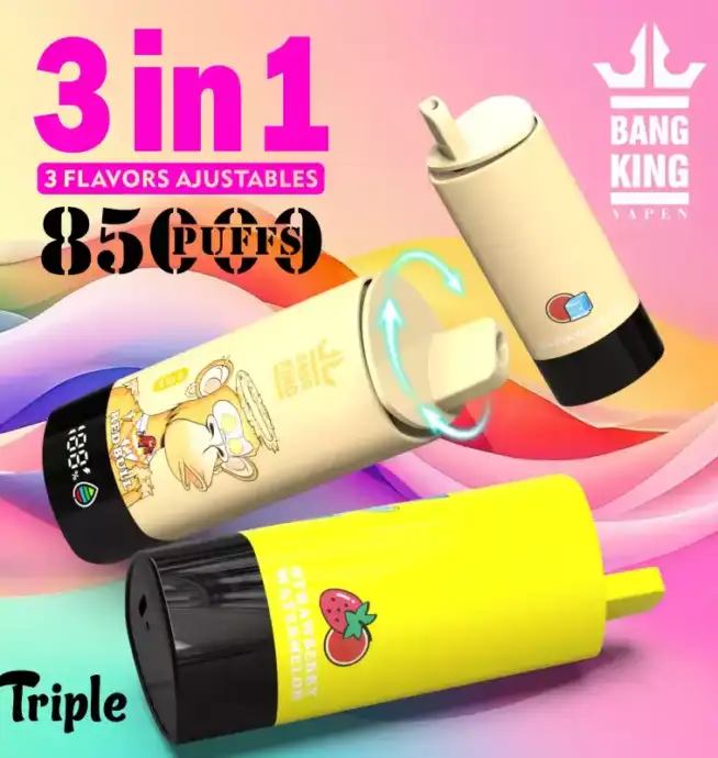 BANG KING 85000 PUFFS Vape 63ml E-Liquid & USB-C Power