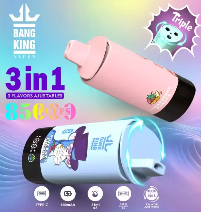 BANG KING 85000 PUFFS Vape 63ml E-Liquid & USB-C Power
