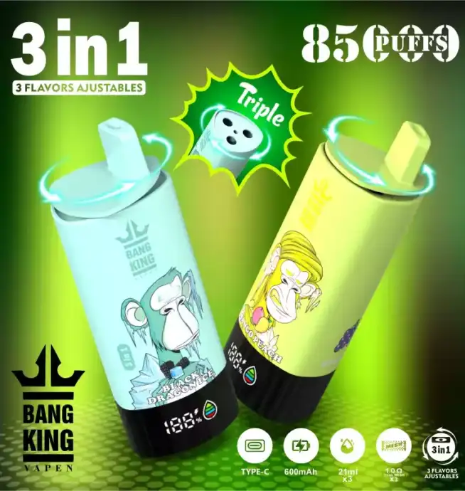 BANG KING 85000 PUFFS Vape 63ml E-Liquid & USB-C Power