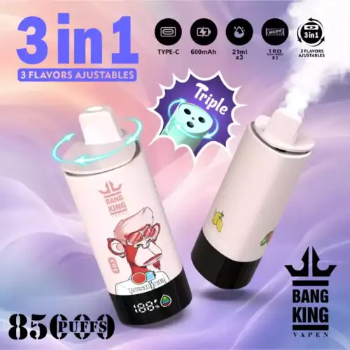 BANG KING 85000 PUFFS Vape 63ml E-Liquid & USB-C Power