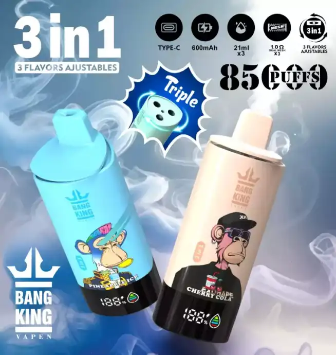 BANG KING 85000 PUFFS Vape 63ml E-Liquid & USB-C Power