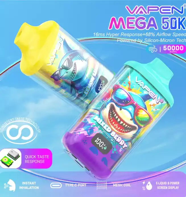 VAPEN MEGA 50K Puffs Disposable Vape mit 50000 Zügen