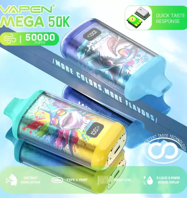 VAPEN MEGA 50K Puffs Disposable Vape mit 50000 Zügen