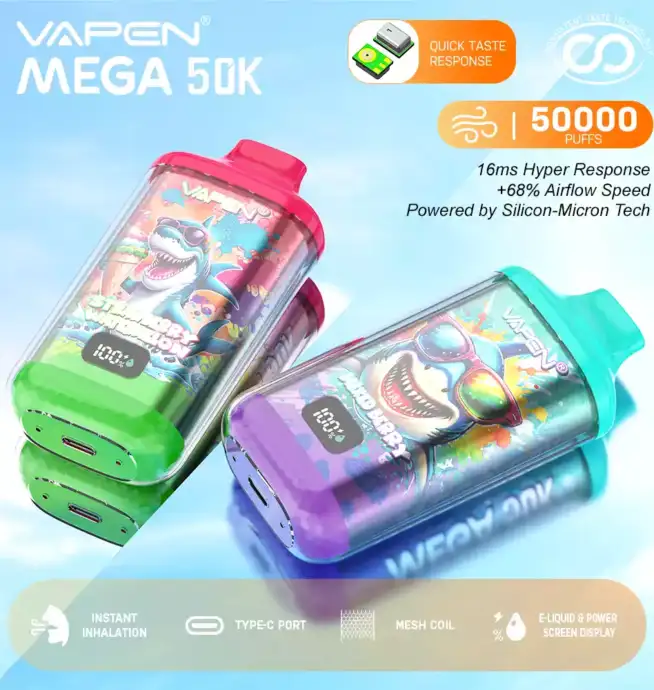 VAPEN MEGA 50K Puffs Disposable Vape mit 50000 Zügen
